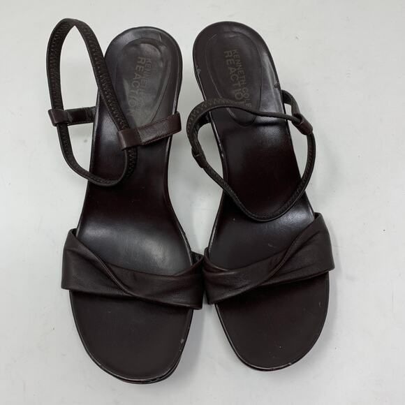 Kenneth Cole Reaction Women's Size 6.5 Y2K Strappy Heels Sandal Open Toe Brown - Picture 3 of 8
